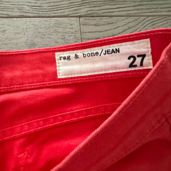 Rag & Bone woman’s red skinny jeans size 27 - Picture 6 of 7
